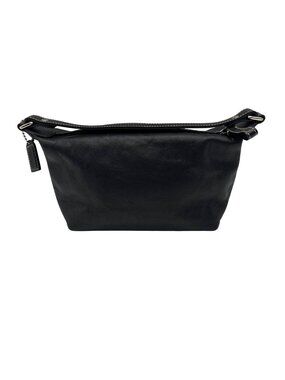 Coach Black Leather Vintage Logo Embossed Mini Baguette Shoulder Bag